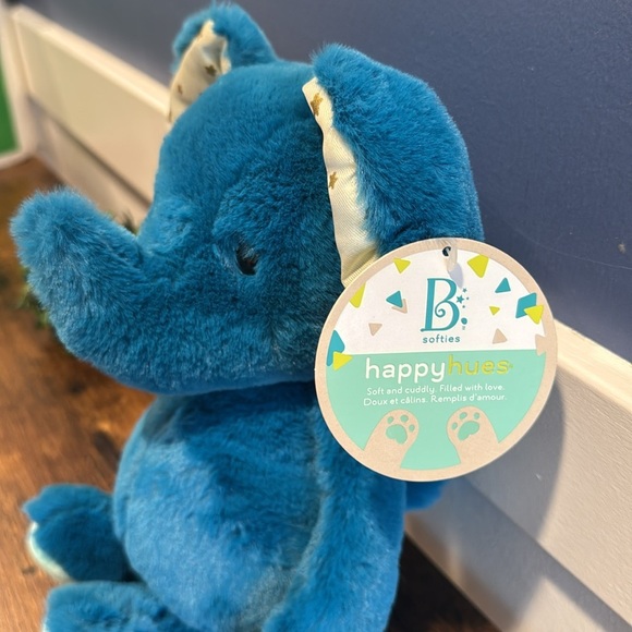 Plush Elephant Ellie-Berry B. Toys Plush Blue - Soft Stuffed Animal NEW with Tag - Picture 2 of 10